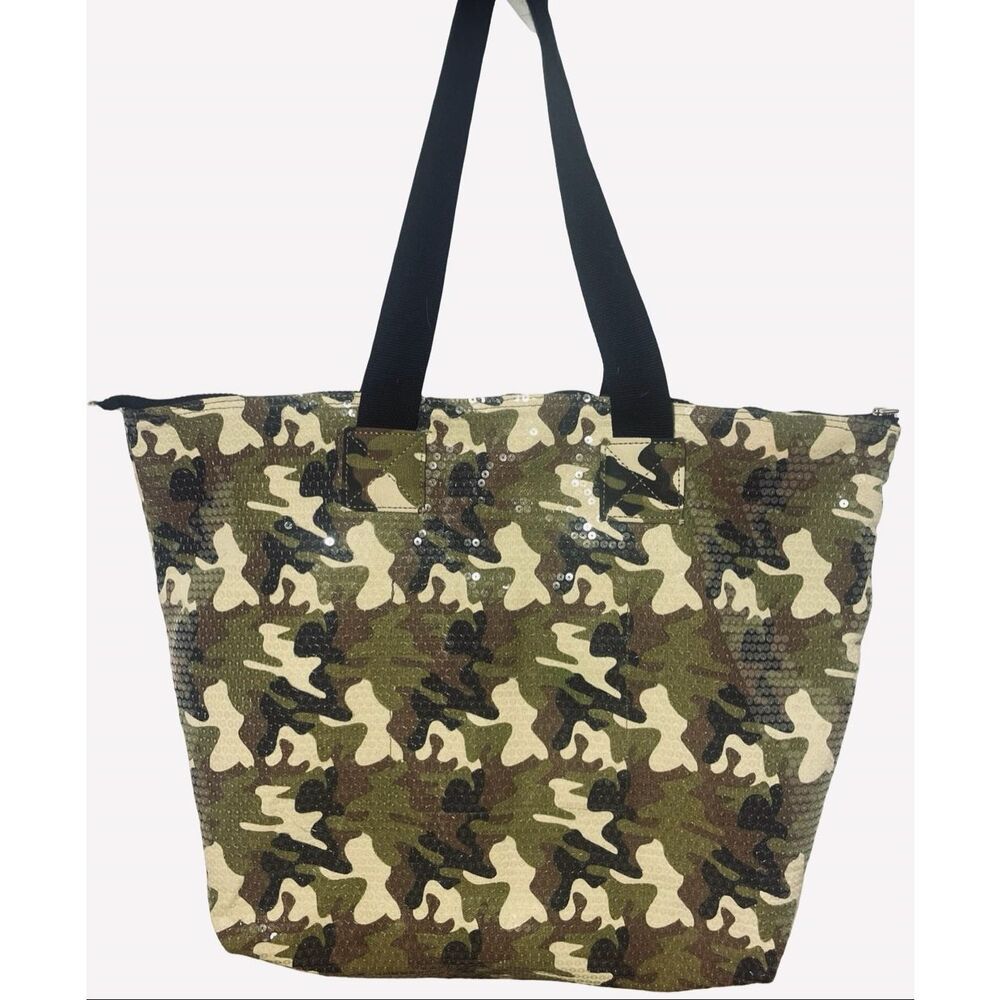 Sequin Camouflage Large Tote